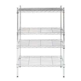 8-Tier Wire Shelving Unit Adjustable Steel Wire Rack Chrome