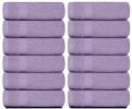 Luxury Washcloths for Bathroom 12 Pcs Set Hotel Spa Kitchen Circlet Egyptian Cotton Highly Absorbent Hotel Quality Face Towels Bulk Set 13x13 Inch Lav