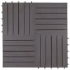 Decking Tiles 10 pcs Gray Wash 11.8"x11.8" Solid Acacia Wood