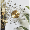 DecMode Gold Metal Glam Wall Clock, 15'L x 0.5'W x 15'H, Features Starburst Design