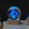 Cosmos Series Crystal Ball Night Lights; Milky Way; Moon; Desktop Bedroom Small Ornaments; Creative Valentine's Day Gifts Birthday Gifts